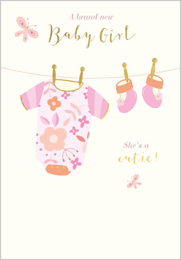 Picture of BRAND NEW BABY GIRL CARD
